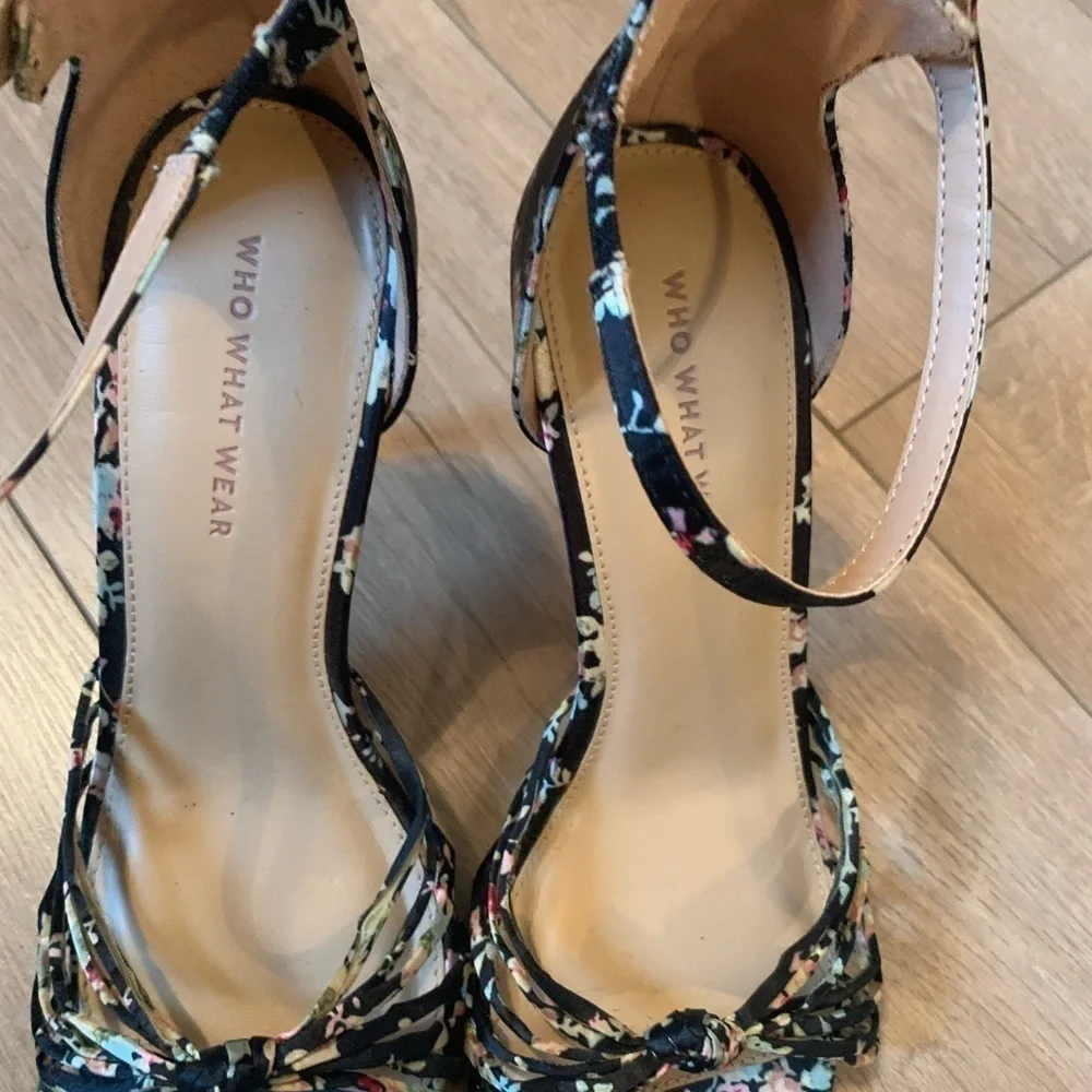 Who What wear Floral Print Strappy Heels